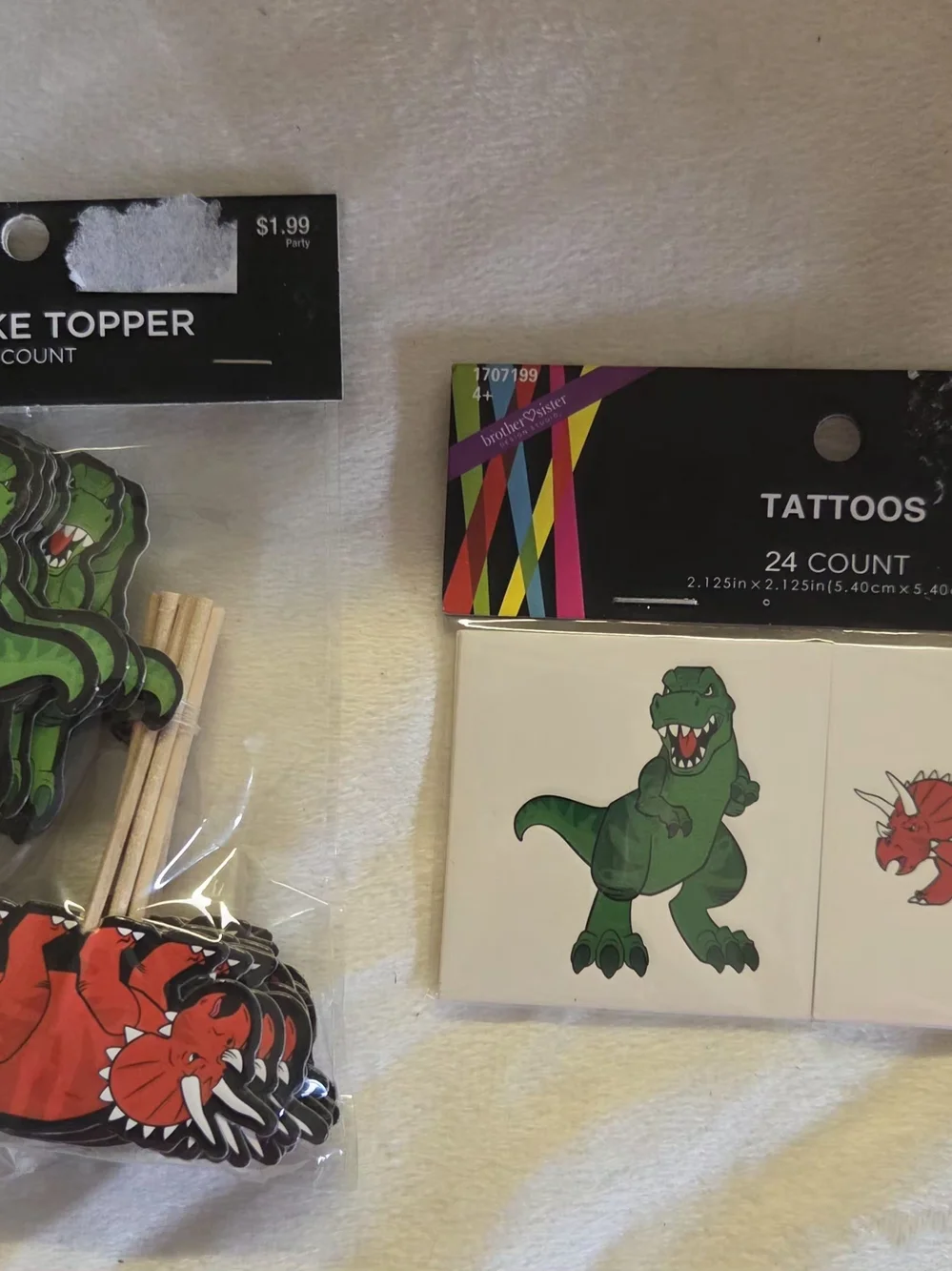 Dinosaur Party Supplies Kit - Red Triceratops Theme